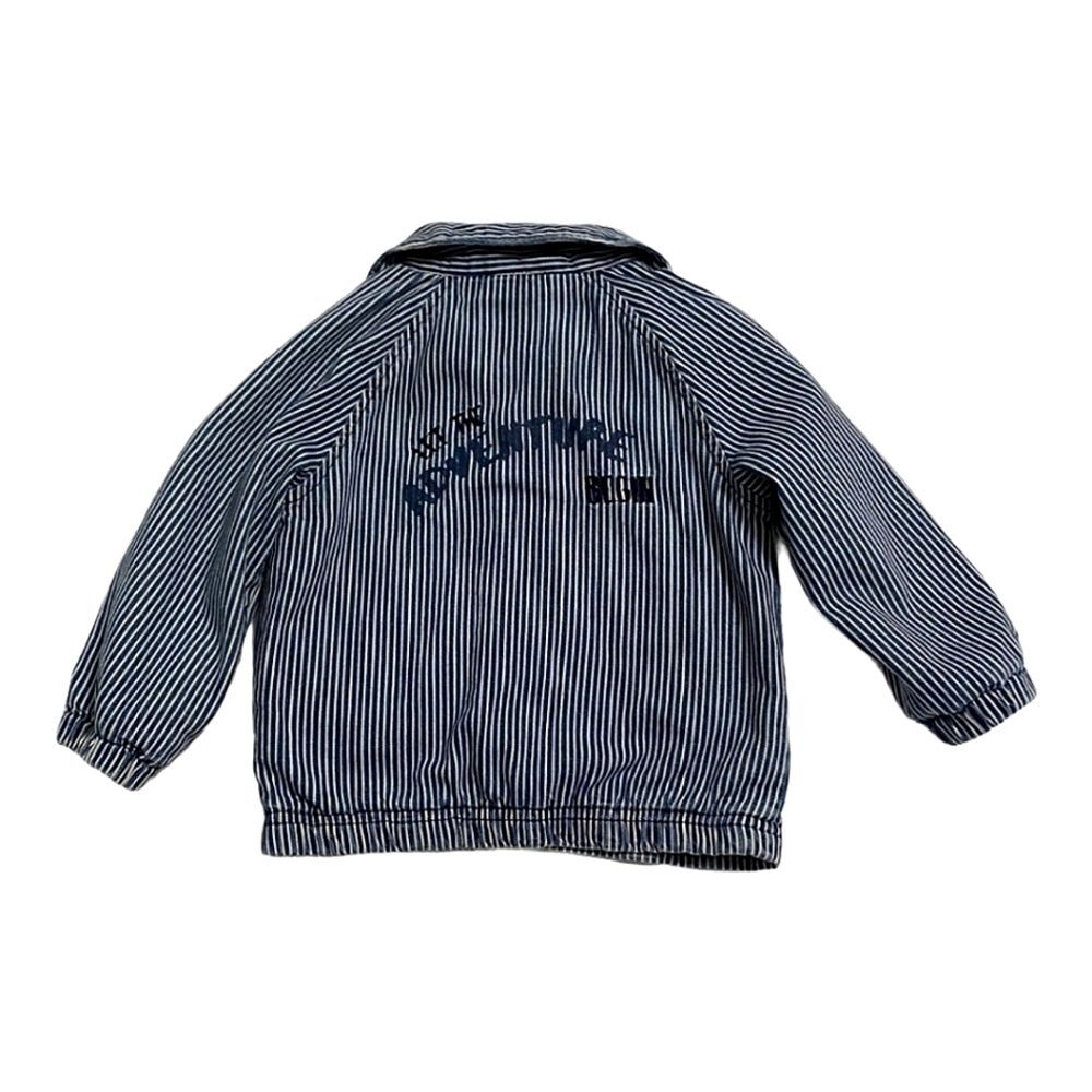 Cat & Jack Blue White Striped Snap Front Jacket Size 18 mos - Picture 2 of 5